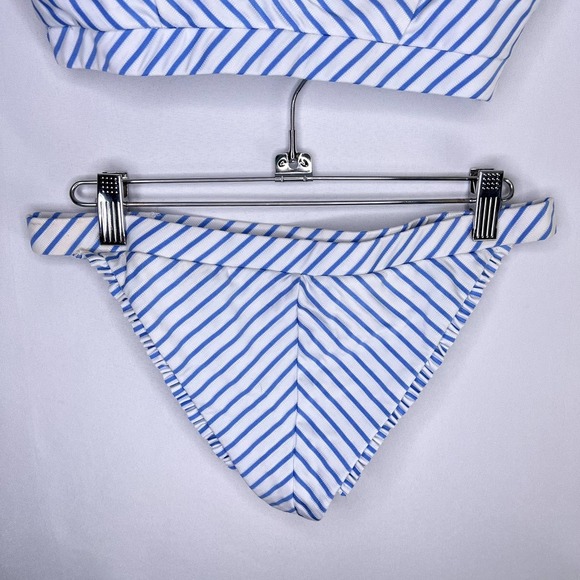 Tularosa Blue and White Striped One Piece Swimsuit - Picture 9 of 12